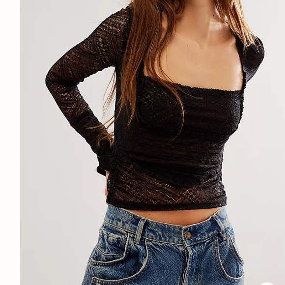 1 left!Free People lace shelf top - Picture 1 of 9